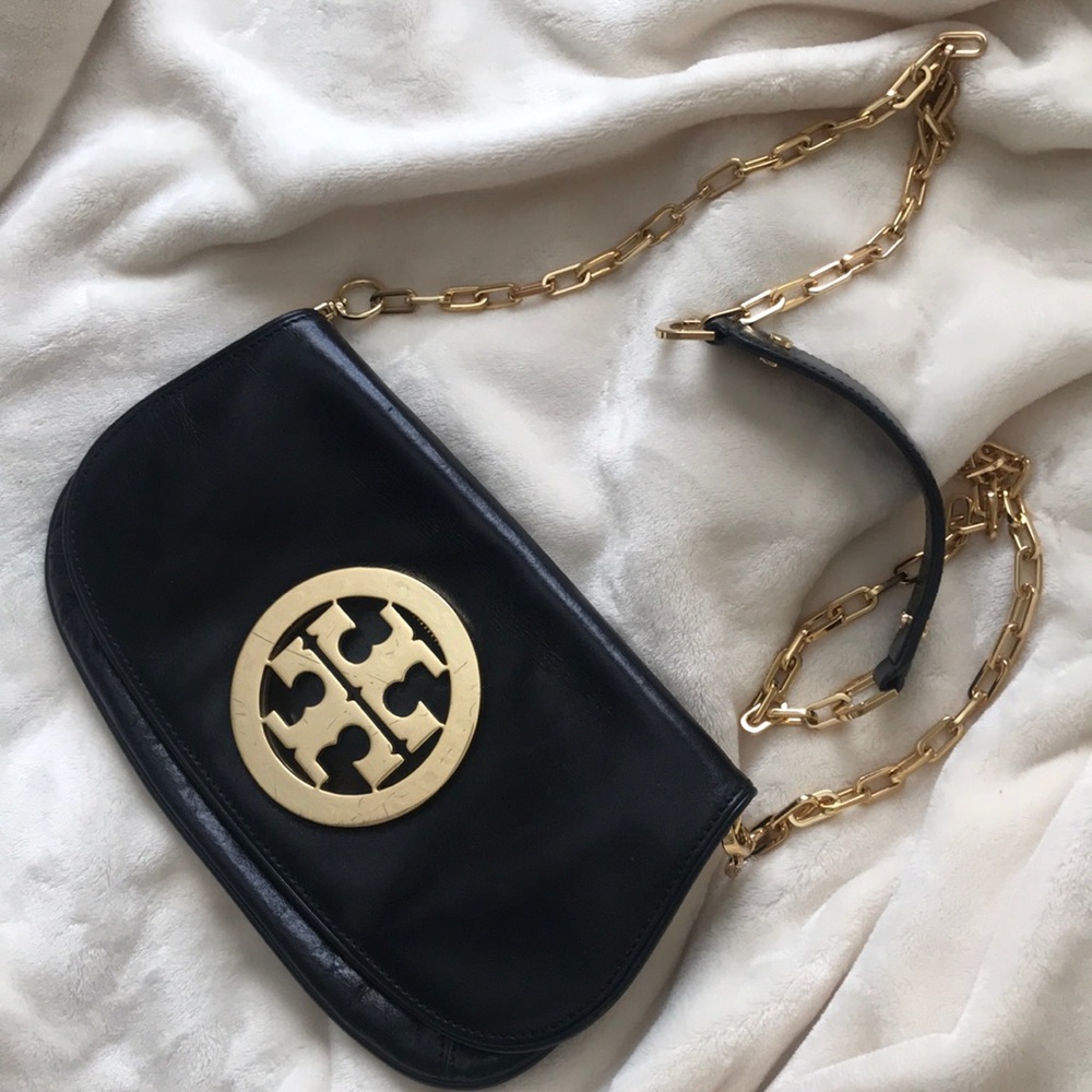 Tory Burch Black Leather Satchel